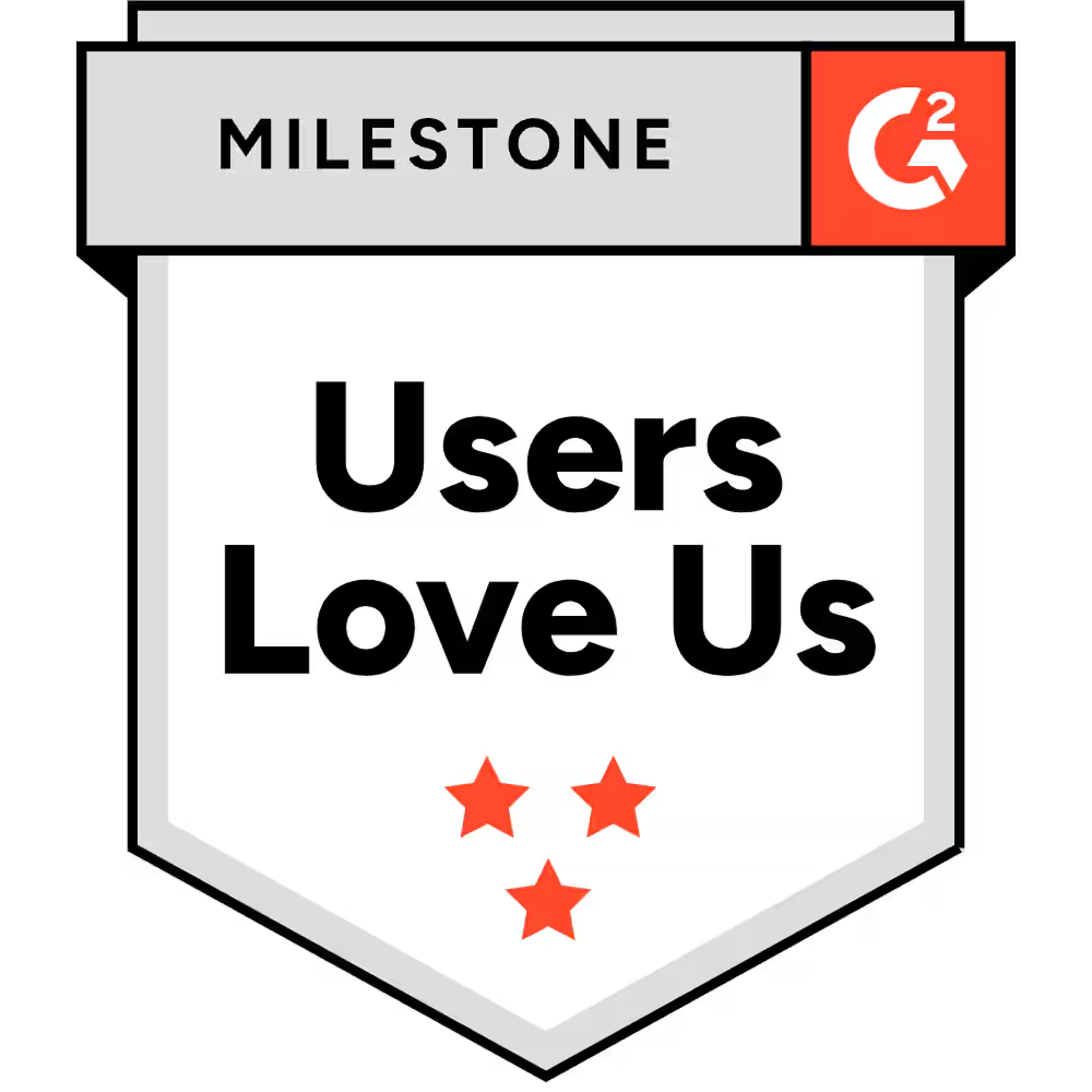 G2 Users Love Us award badge