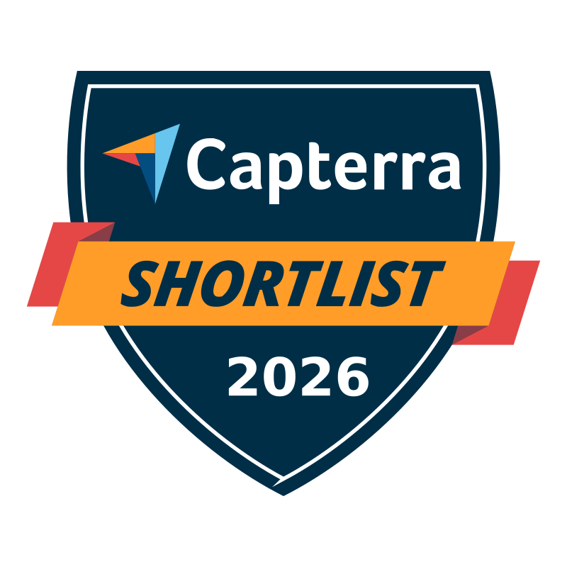 Capterra award badge, showing Xero on the shortlist for 2026