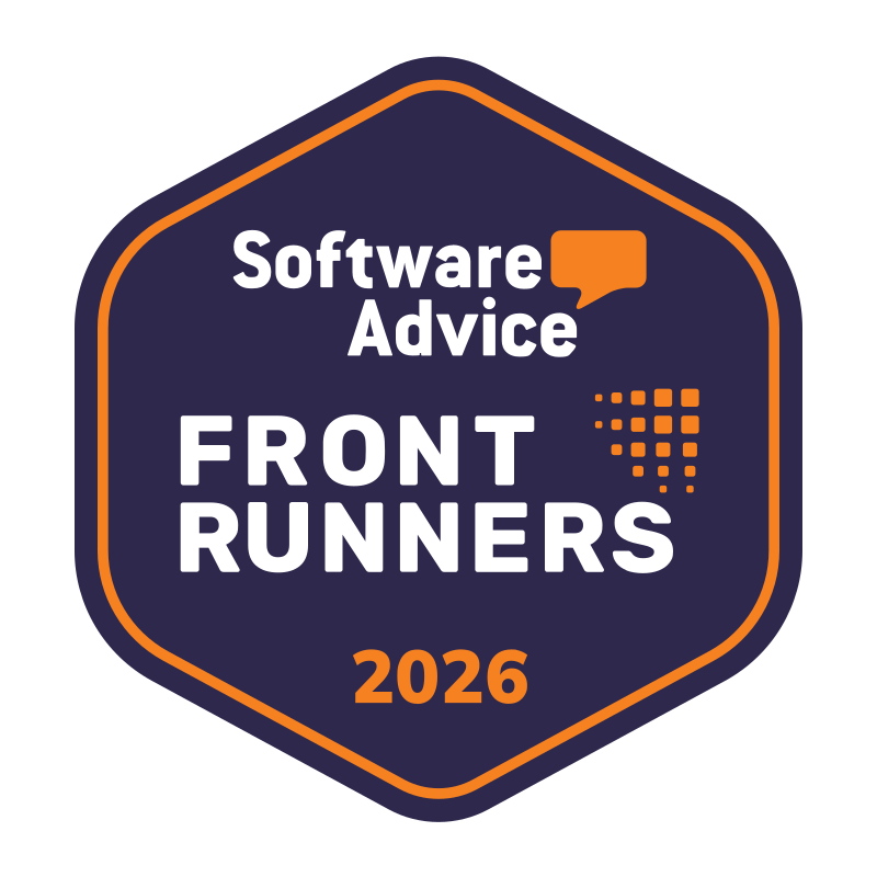 Software Advice Frontrunners 2026 award badge