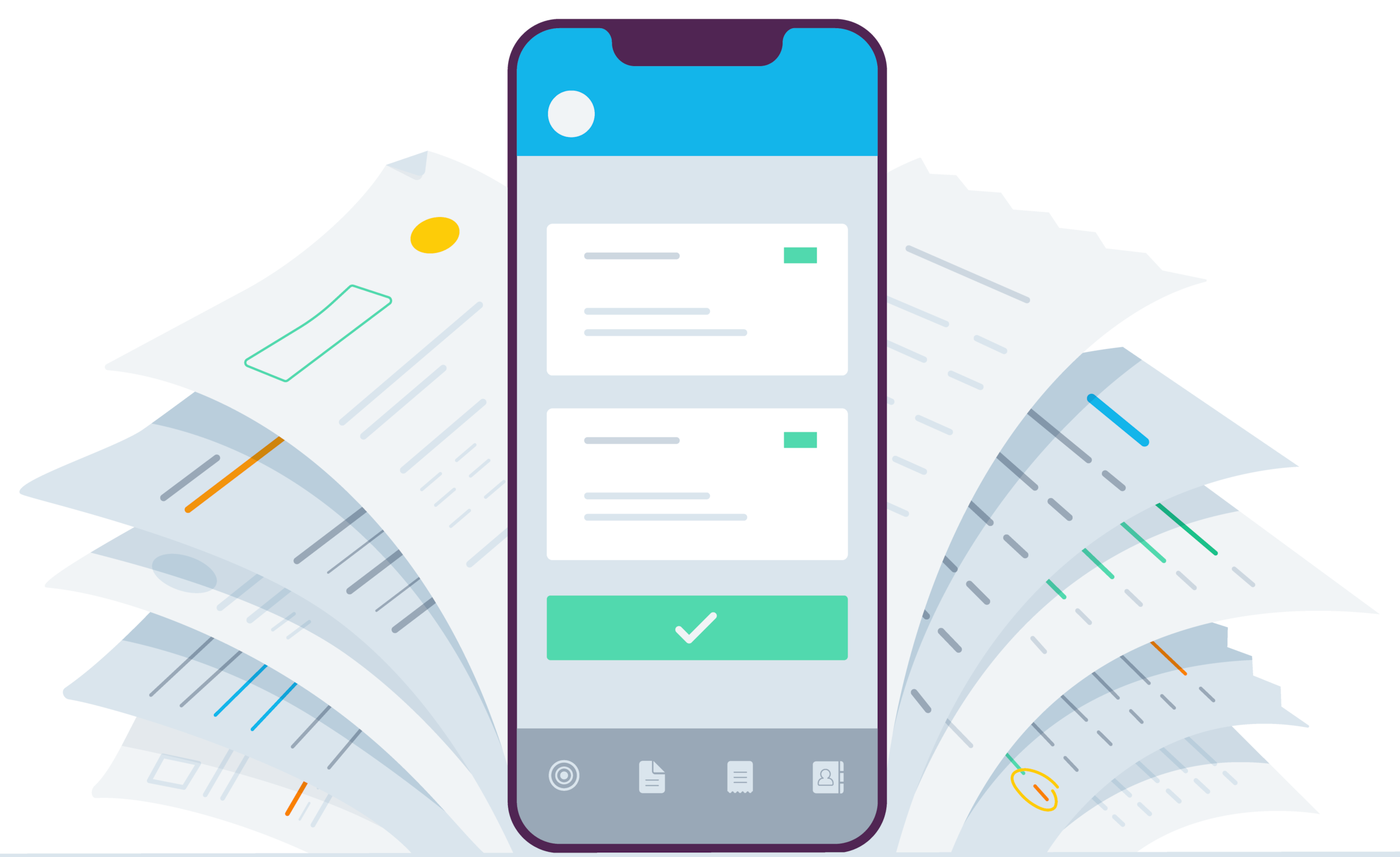 A mobile device displaying E-Invoicing with Xero
