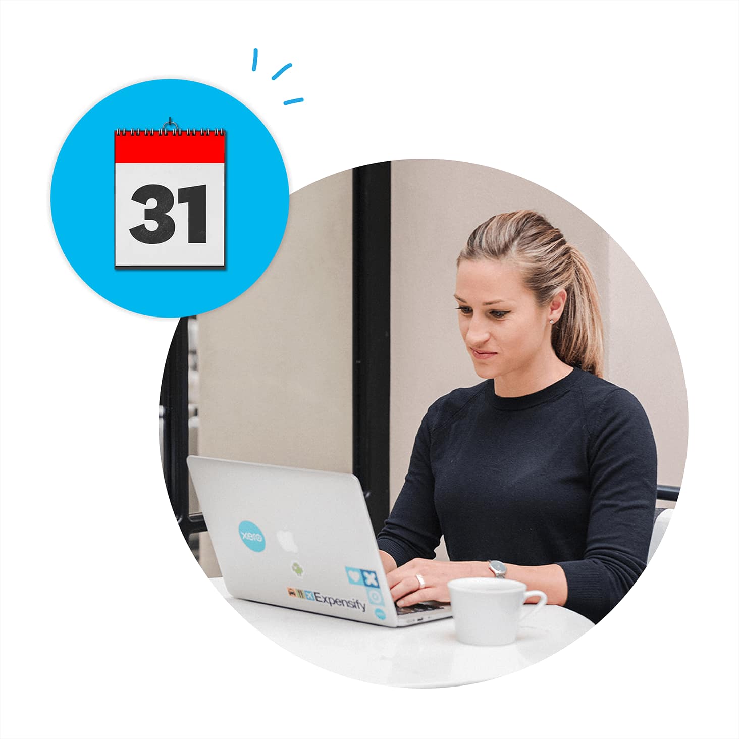 A freelancer looks up the dates that apply to their business at the end of the financial year.