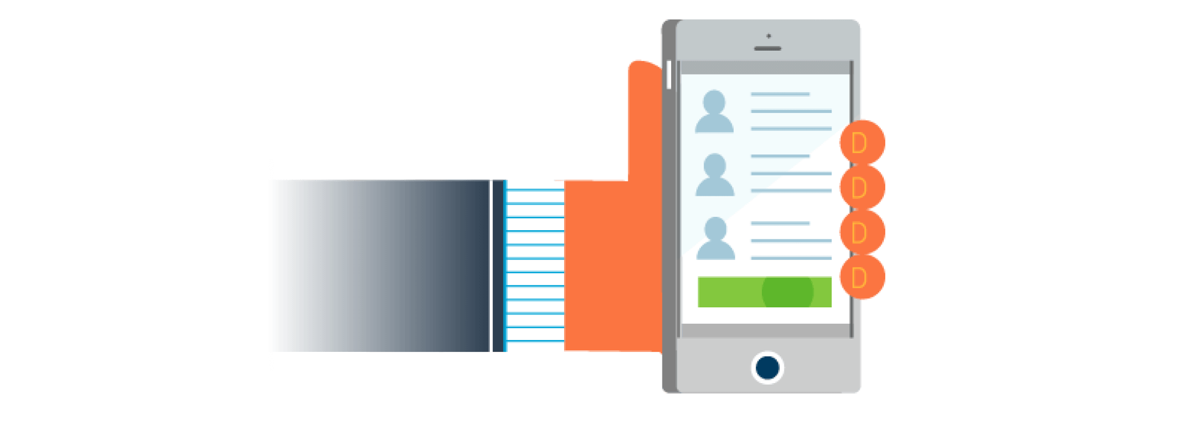 Details of employees’ salaries, wages, and tax withheld display o na mobile phone.