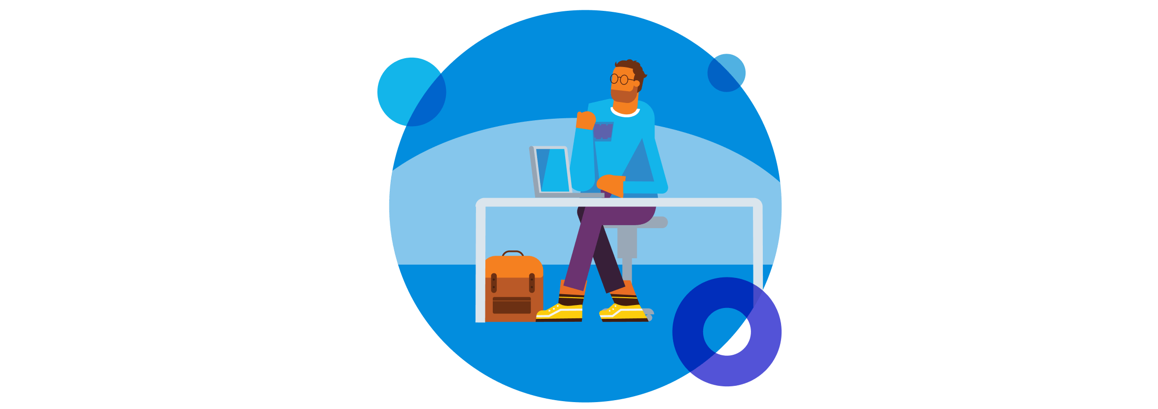 A graduate security analyst sits at their desk with an open laptop familiarising themself with Xero’s security framework.  