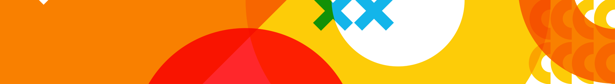 An abstract image of overlapping shapes in bright oranges and yellows.