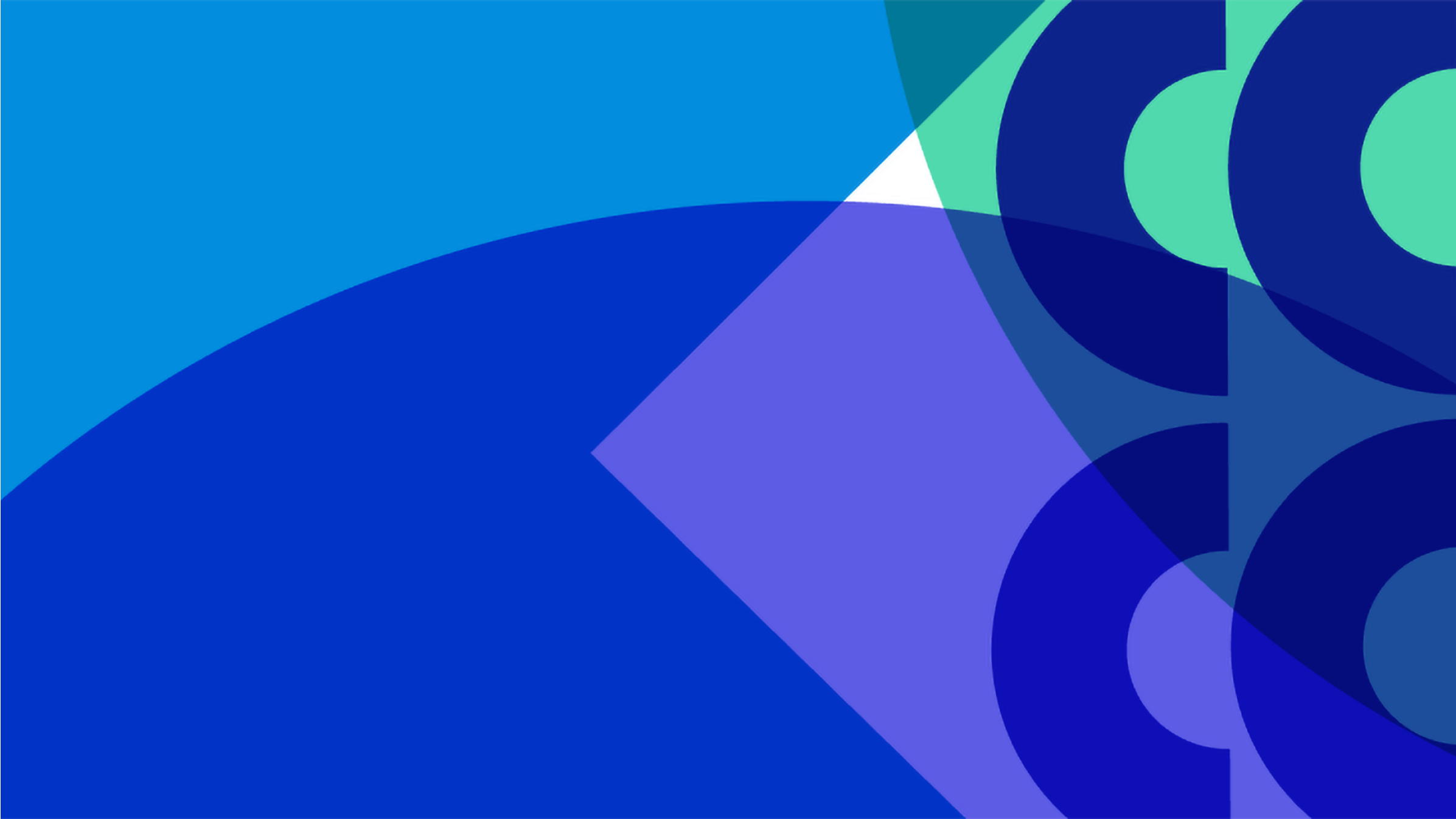 An abstract image in blues and purples featuring overlapping circles and noughts.