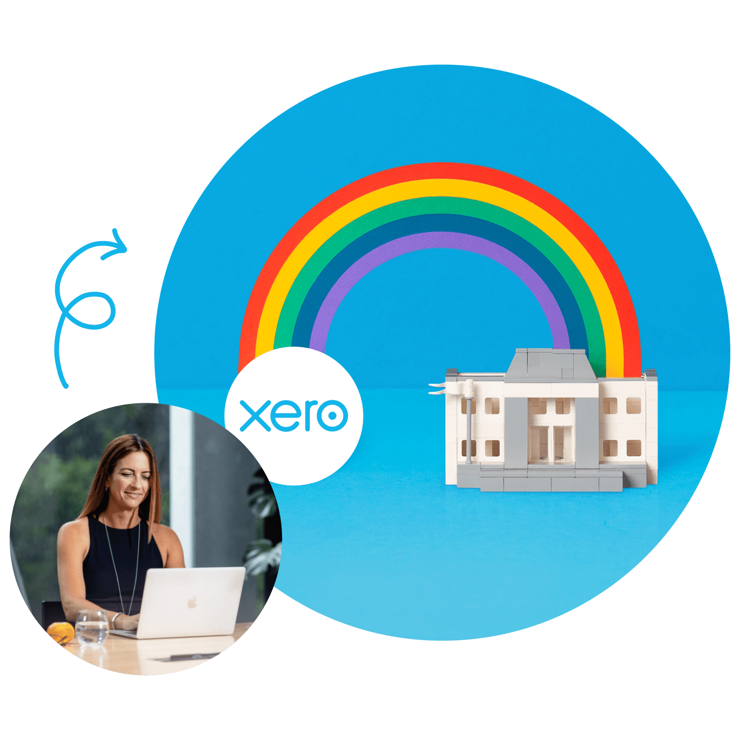 A person downloads Xero office images from the company website to use in a media publication. 