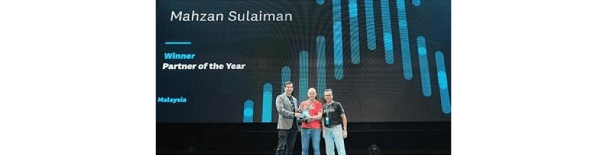Members of the team at Mahzan Sulaiman celebrate winning the Malaysia Accounting Partner of the Year award.