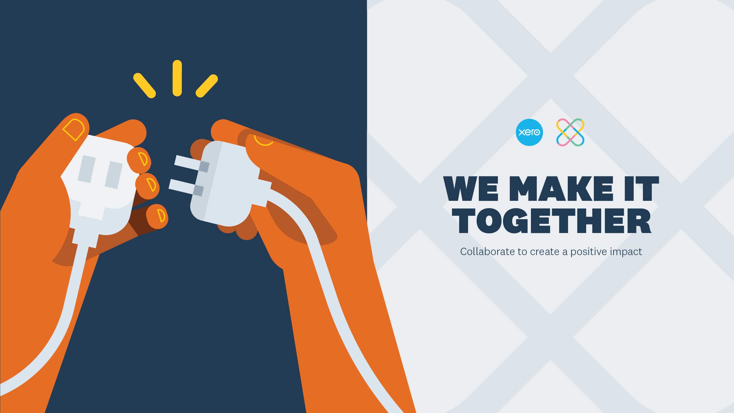 The Xero values icon for we make it together.