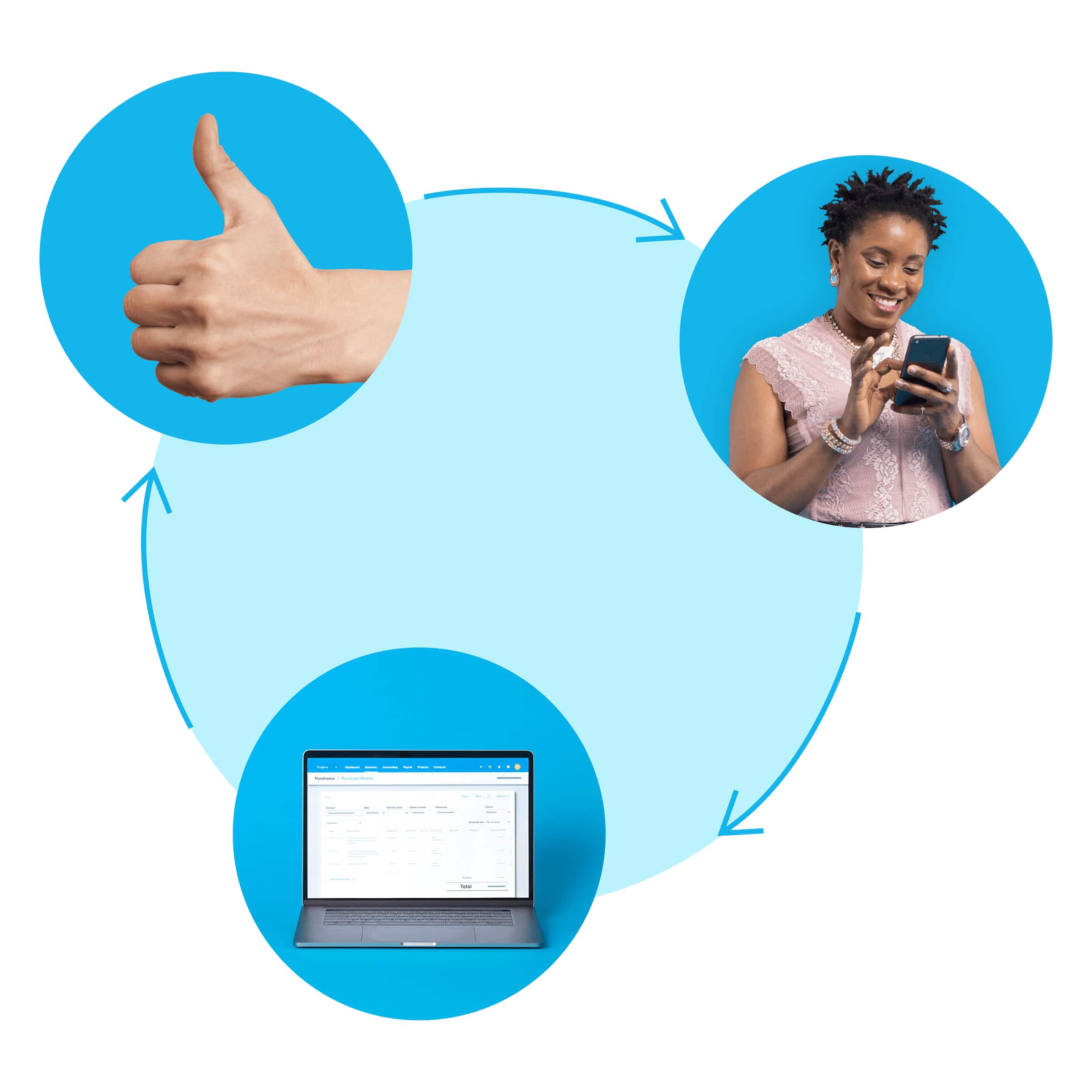 A business owner accesses their Xero account on their phone and laptop knowing their data is protected and used responsibly.