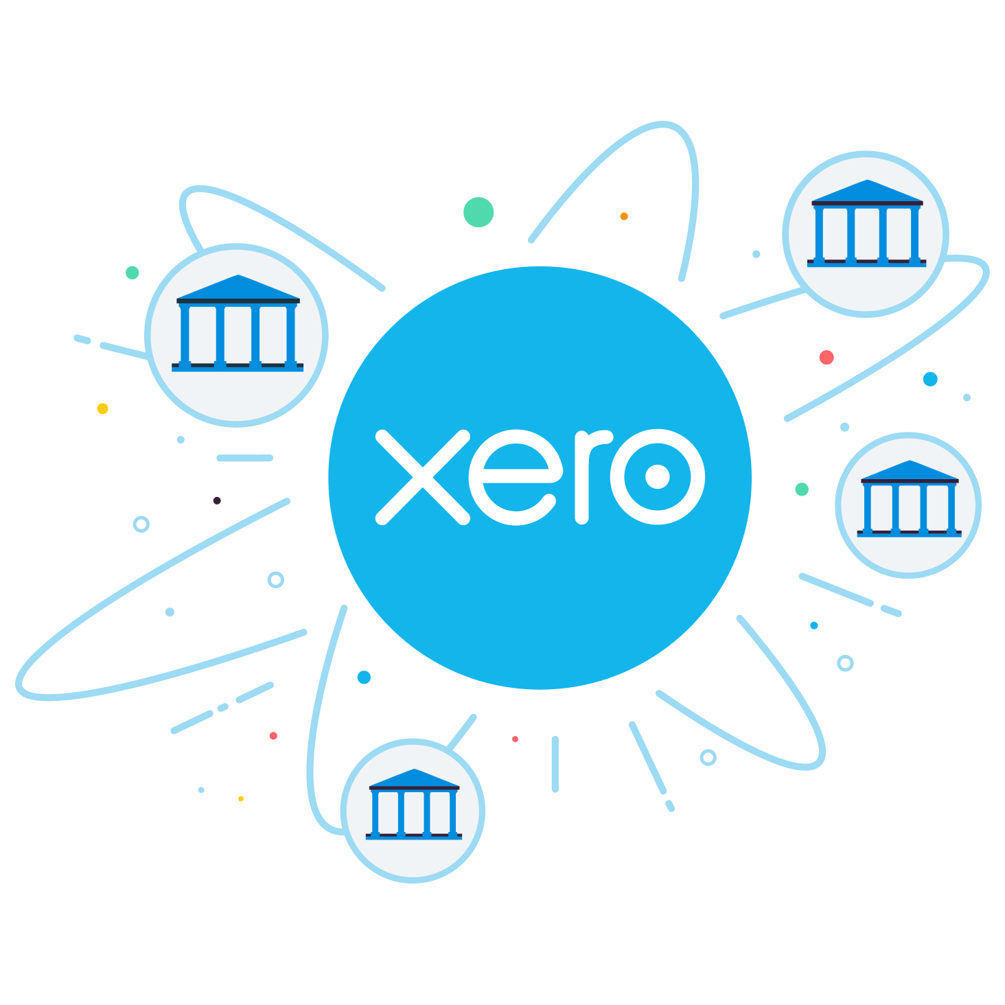 Many banks connect directly to Xero.