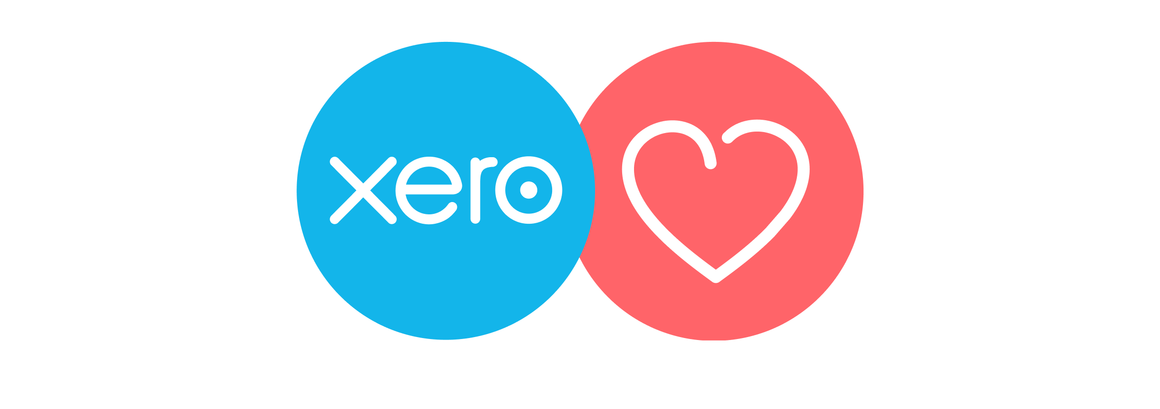 The Xero logo and an icon of a heart.