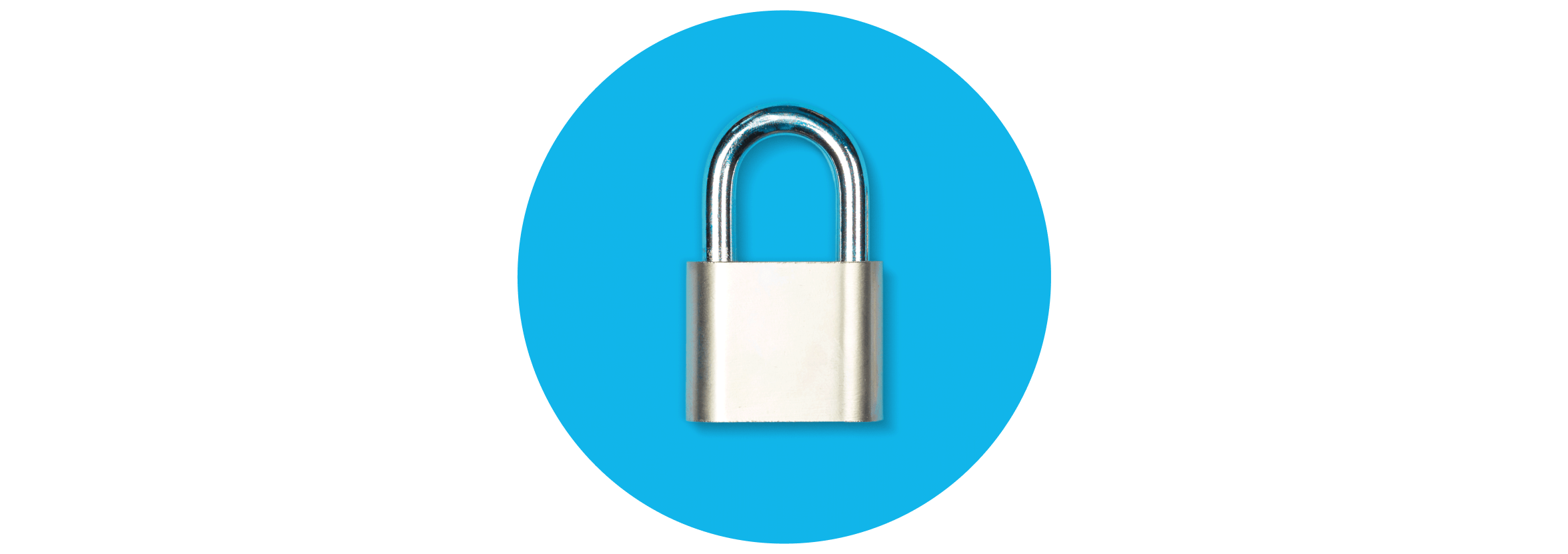 A closed padlock representing protected customer data. 