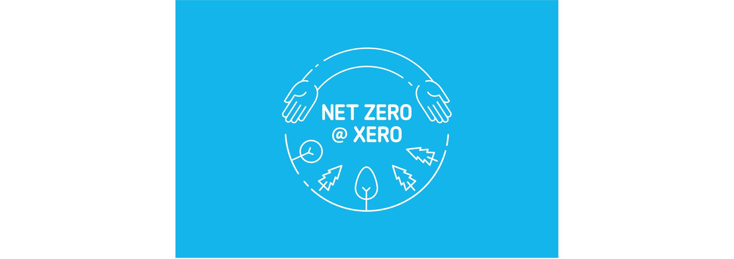A logo saying ‘Net zero at Xero’.