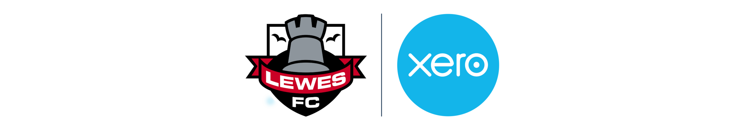 Lewes FC logo alongside Xero logo
