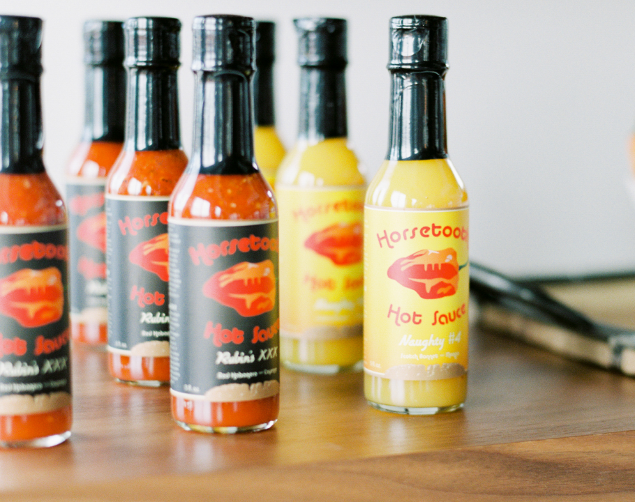 bottles of Horsetooth Hot Sauce