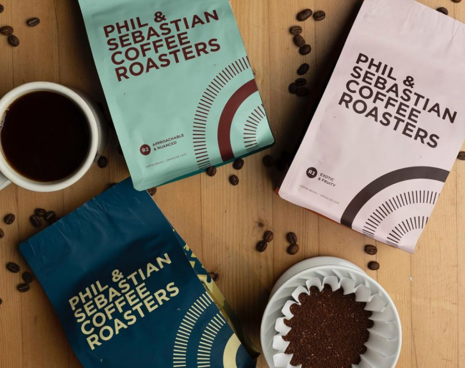 Phil & Sebastian bags of coffee
