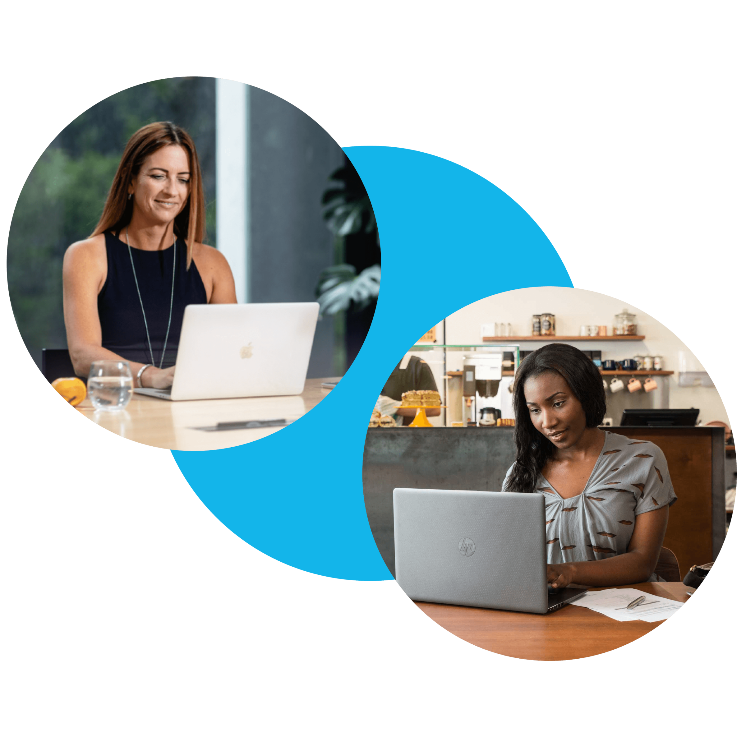 People using Xero in circular composition