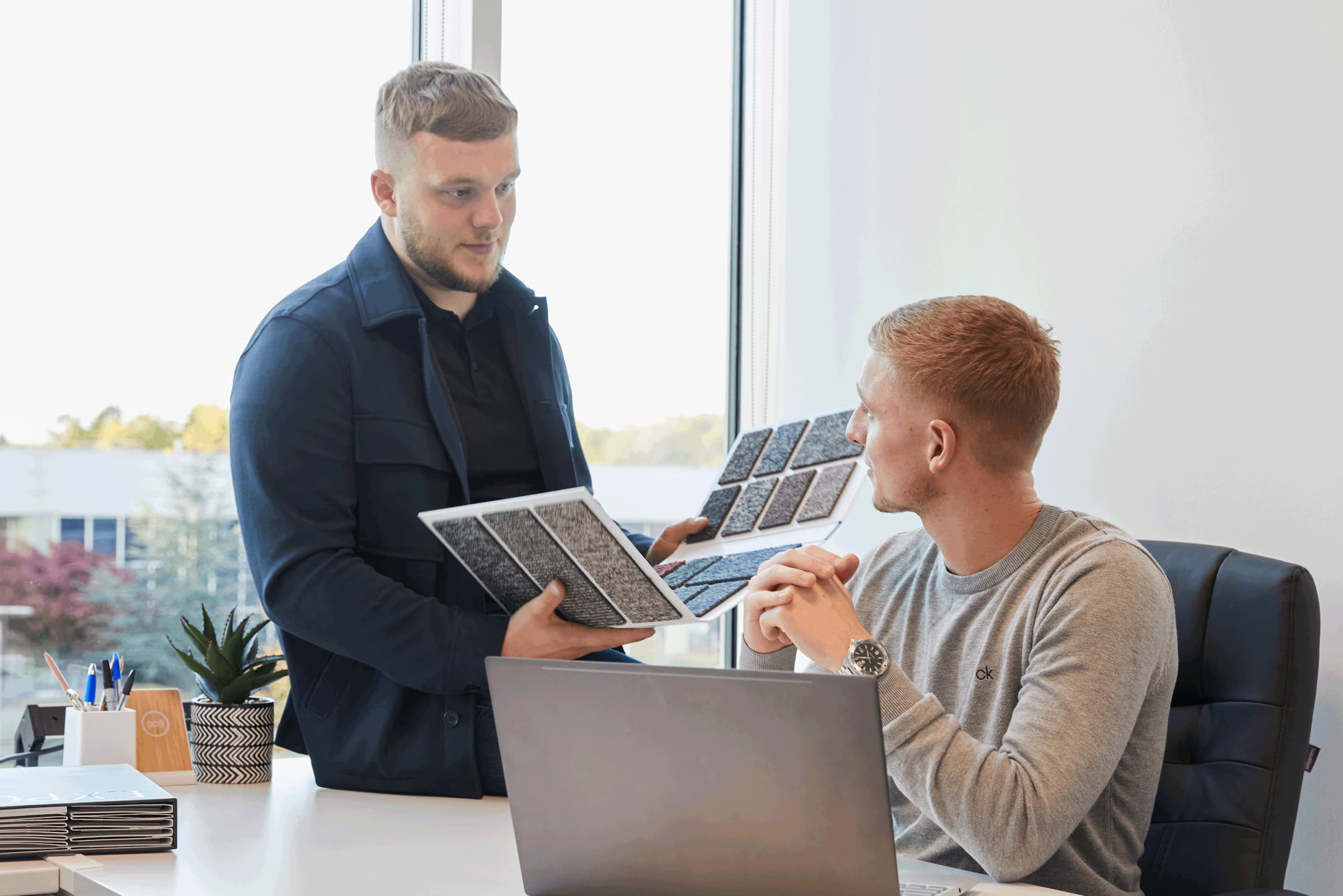 Jack and Harry doing their bookkeeping