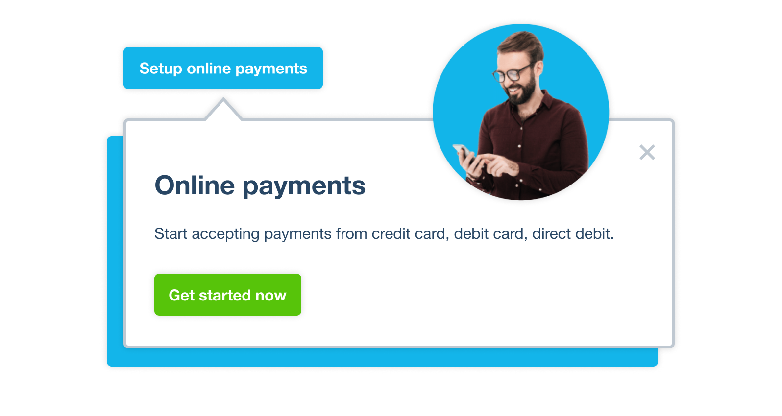 A business owner set up online payments in Xero.