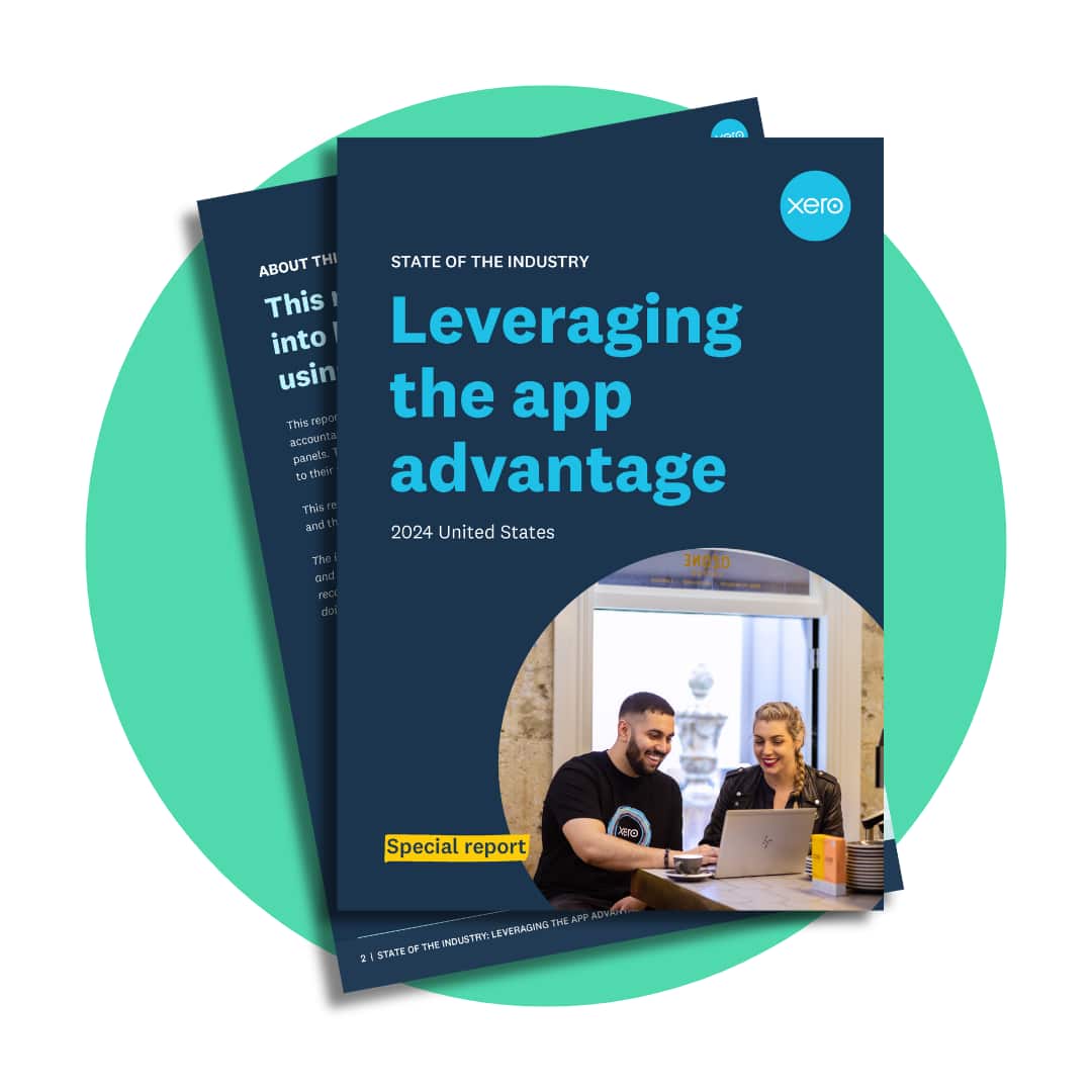 Cover of Xero’s 2024 US State of the industry special report: “Leveraging the app advantage”