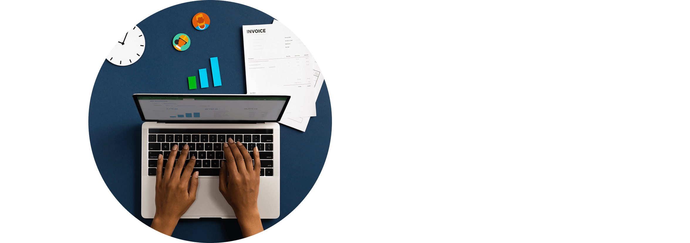 A bookkeeper uses Xero features on their laptop to sort out invoicing for time spent on a job.