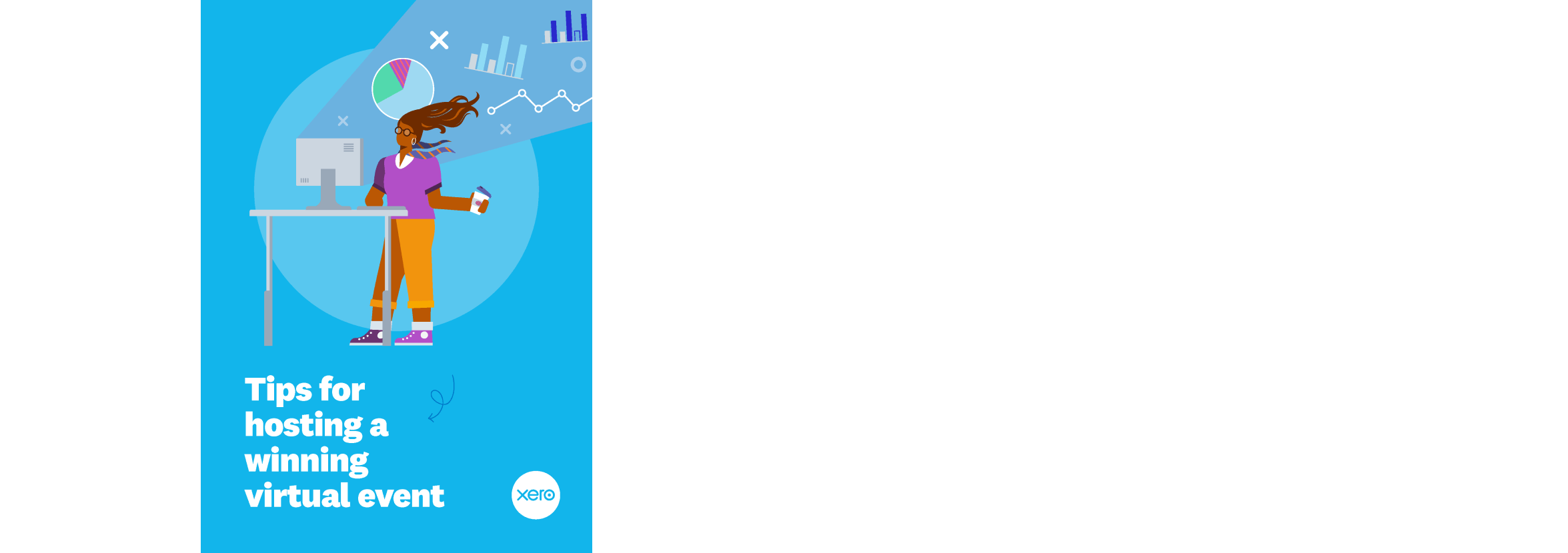 Cover of a Xero guide to hosting a winning virtual event.