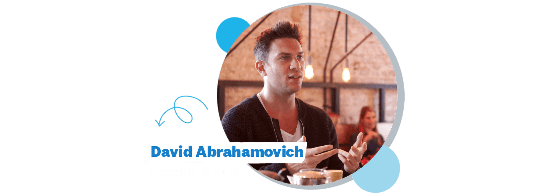 Over coffee, David Abrahamovich, CEO & Co-founder of London Grind, explains to a friend why he loves Xero.