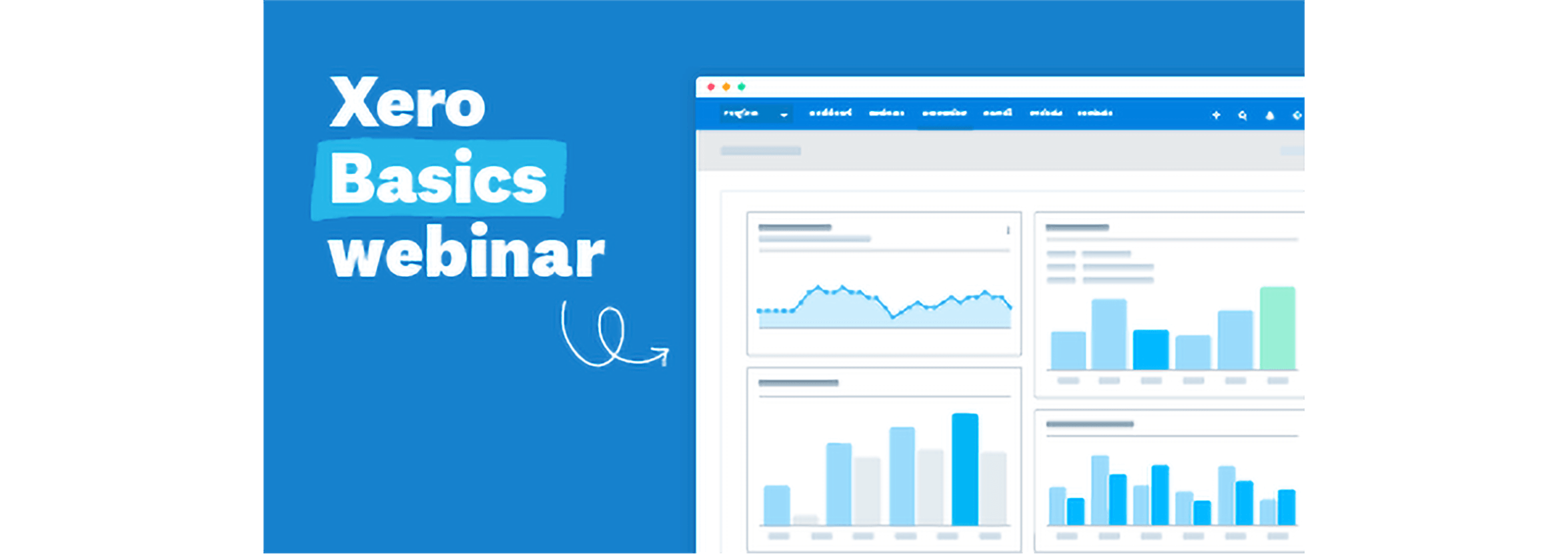 The Xero Basics webinar plays on screen.