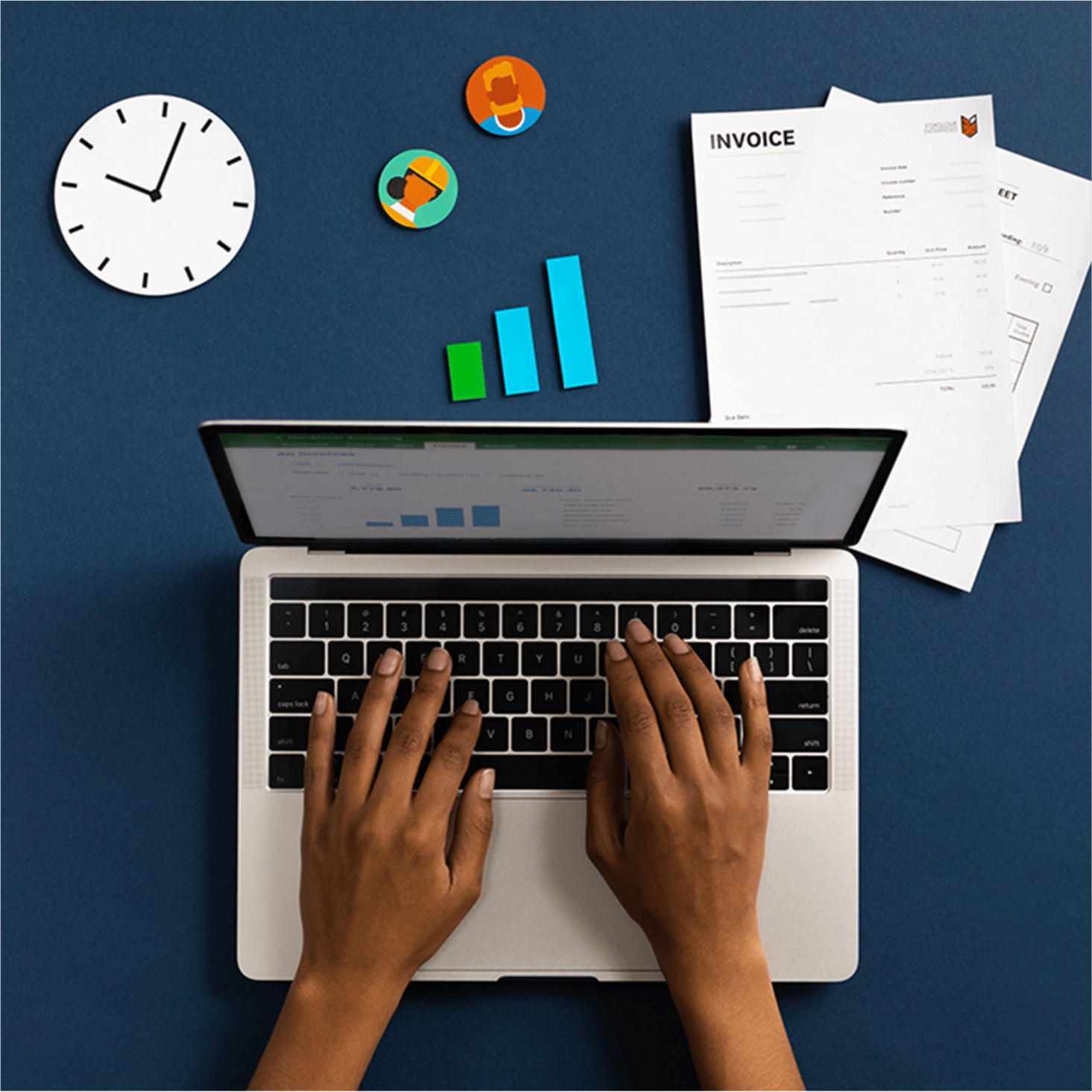 An accountant uses Xero on a laptop to arrange their practice.