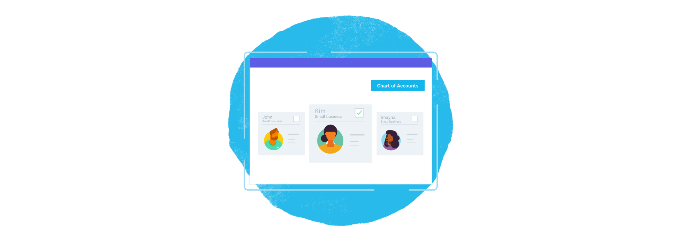 A Xero partner chooses from a set of predefined chart of accounts templates when creating a new client organization.