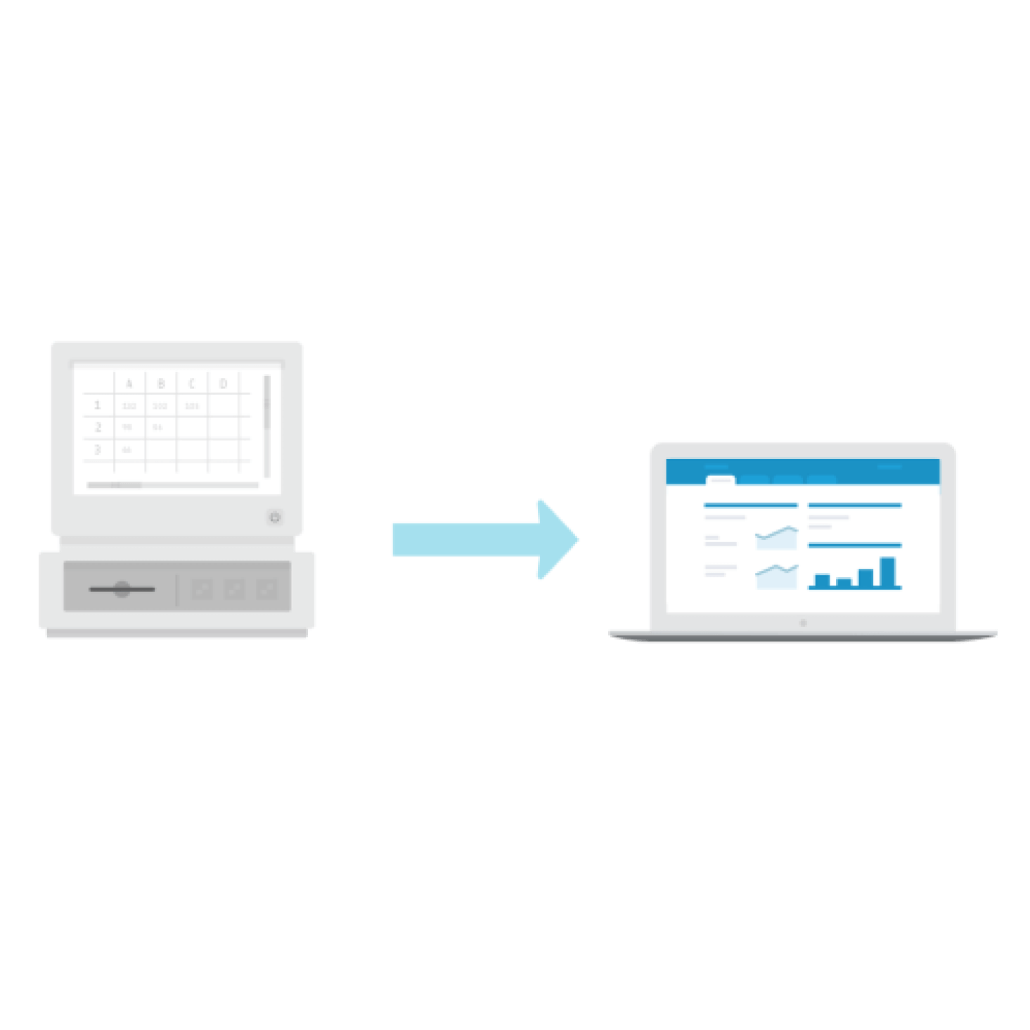 QuickBooks data stored on a desktop is moved online to Xero.