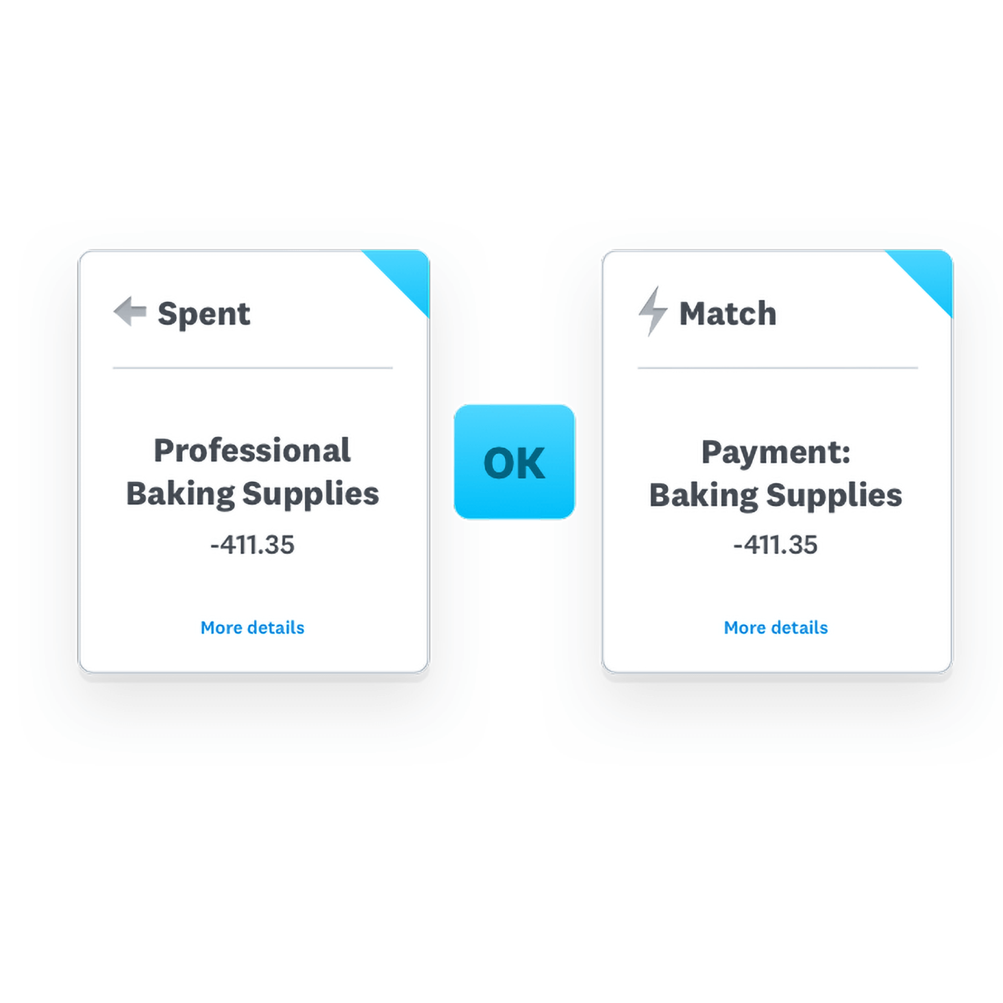 Xero’s online accounting software automatically approves and matches a bill and related payment.