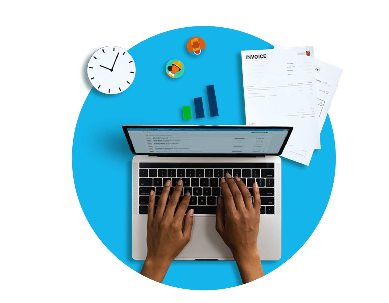 Laptop showing Xero software