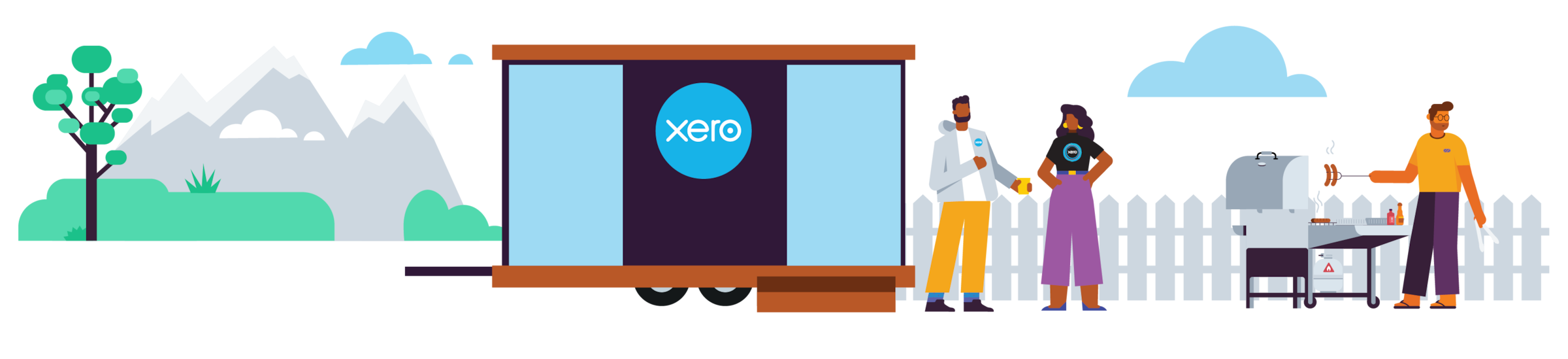 Selection of iconic New Zealand landmarks with Xero Tiny Home