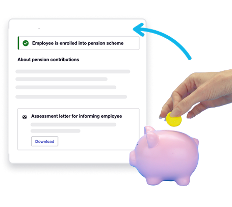A pension document is displayed.