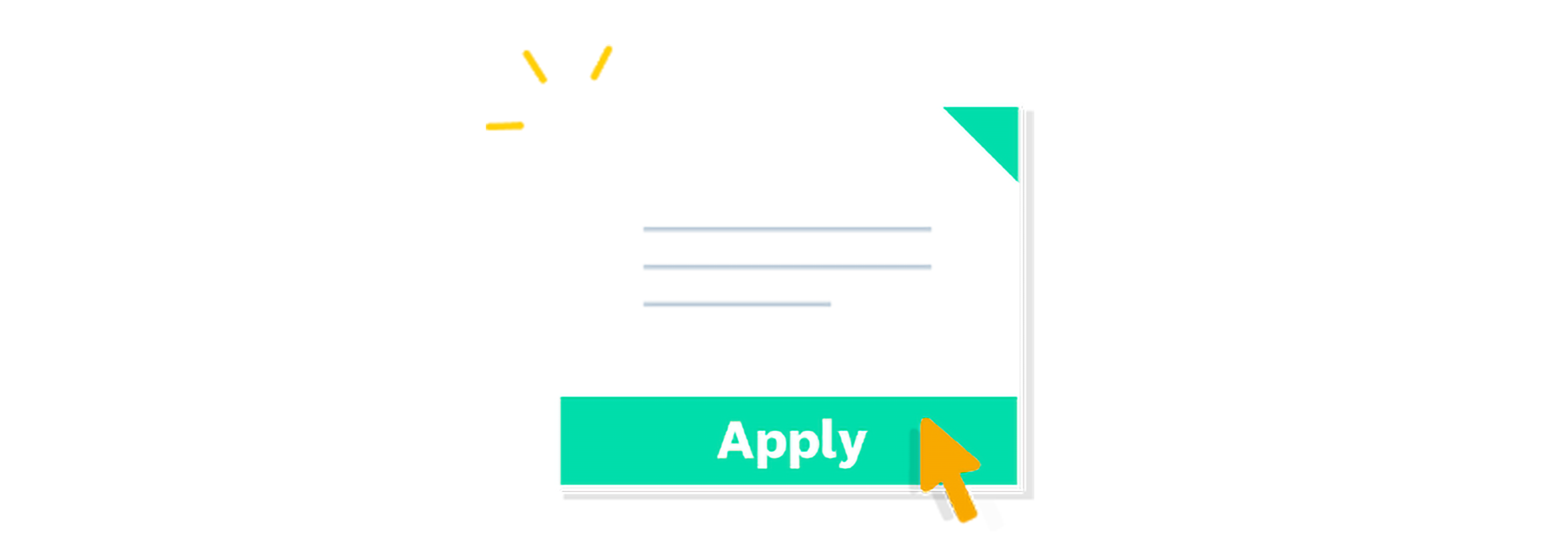 A cursor arrow hovers over a green Apply button ready to click it.