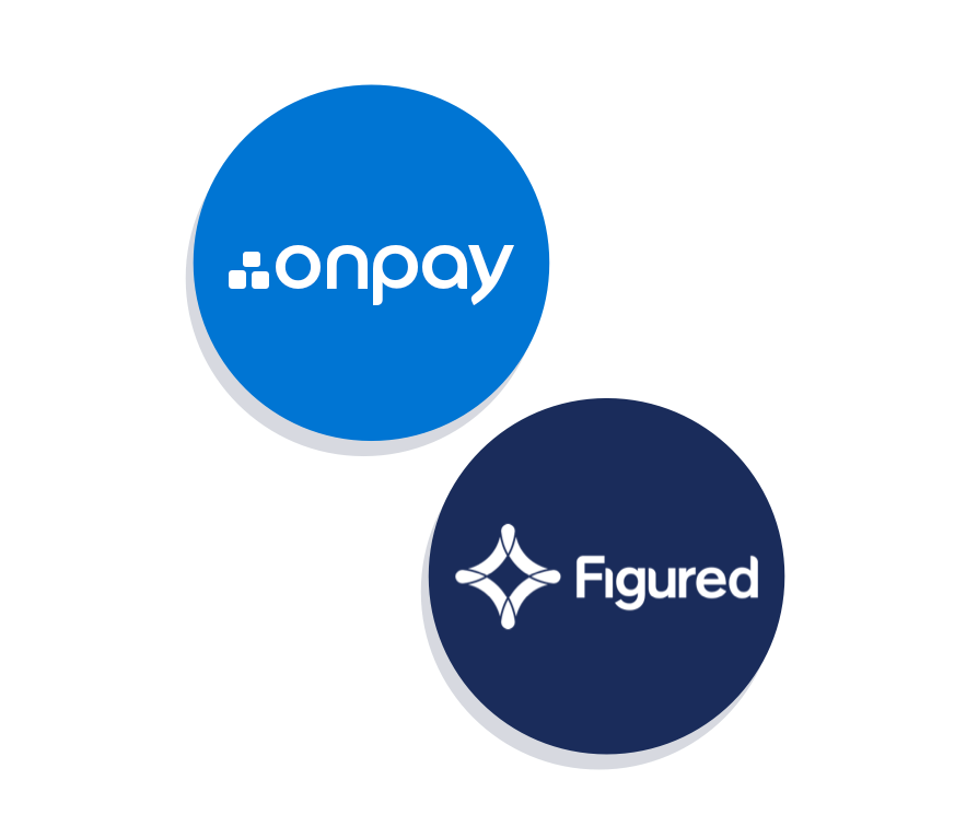 Onpay and Figured App logos