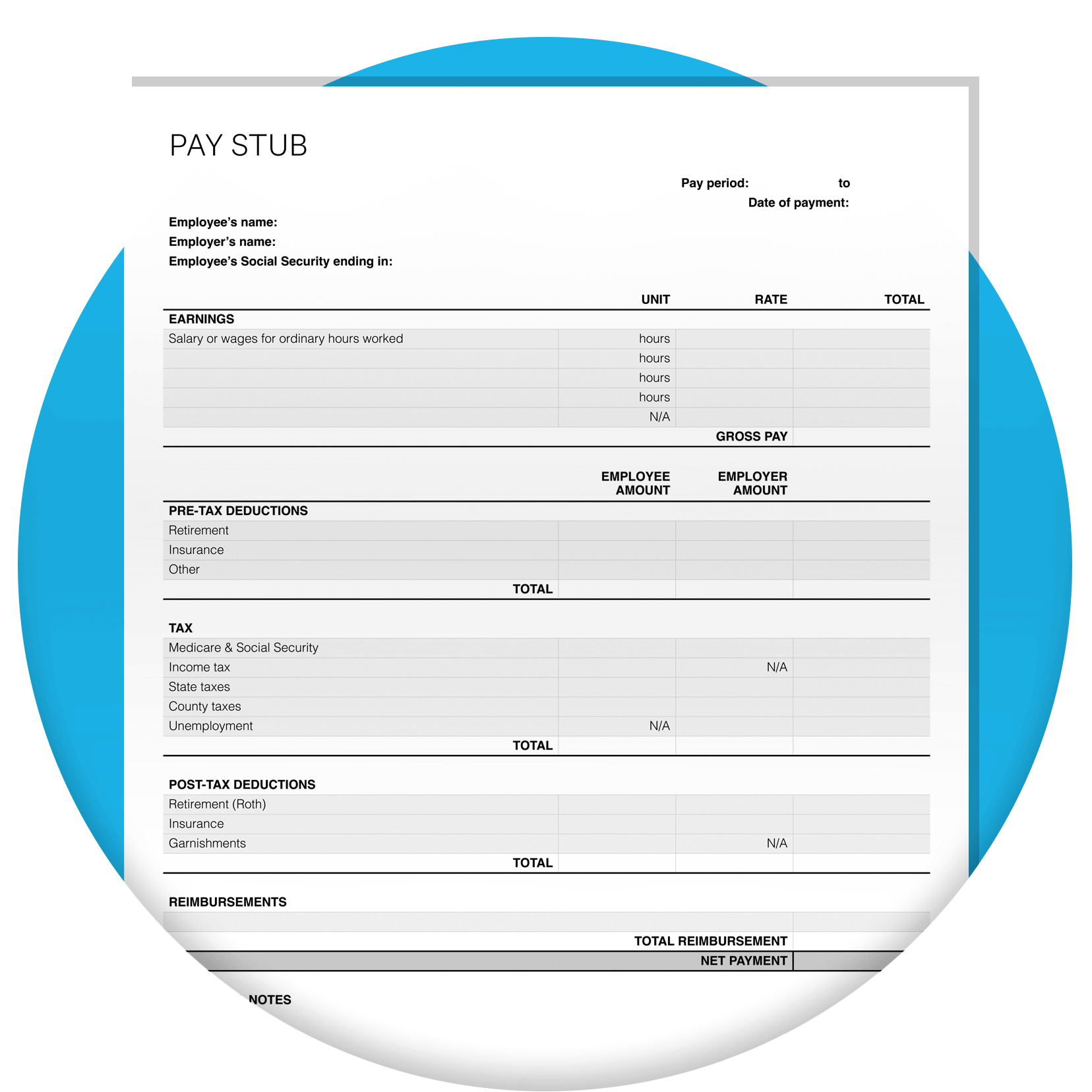Excel Paystub Template