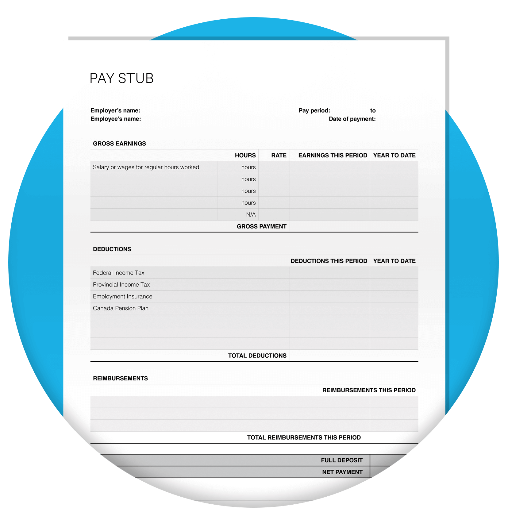 Free Pay Stub Template Free Pay Stub Generator Xero CA