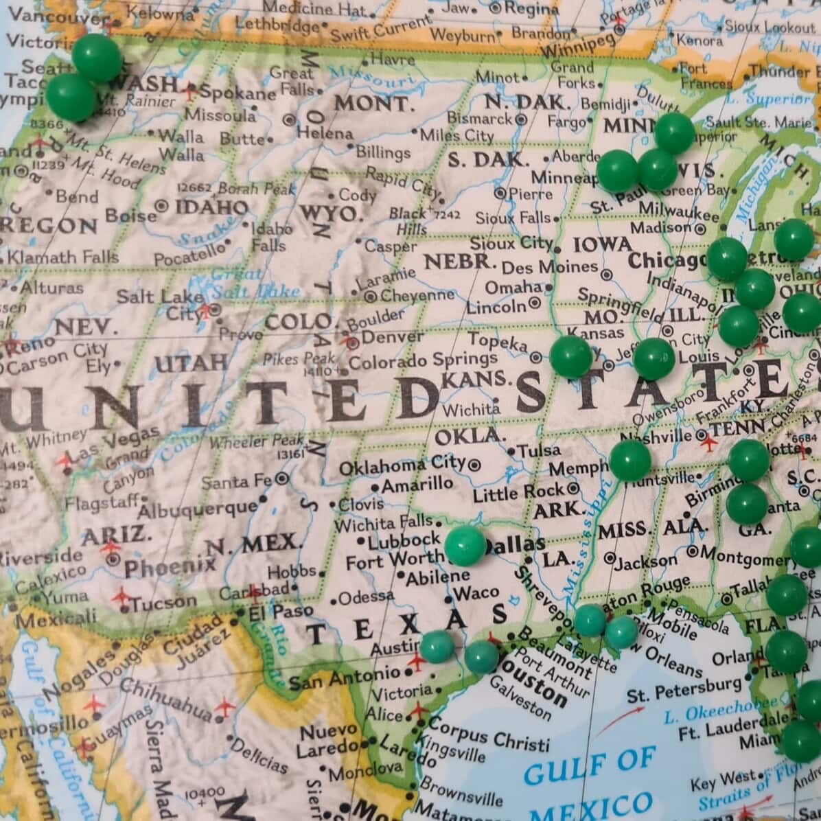 A map of the United States