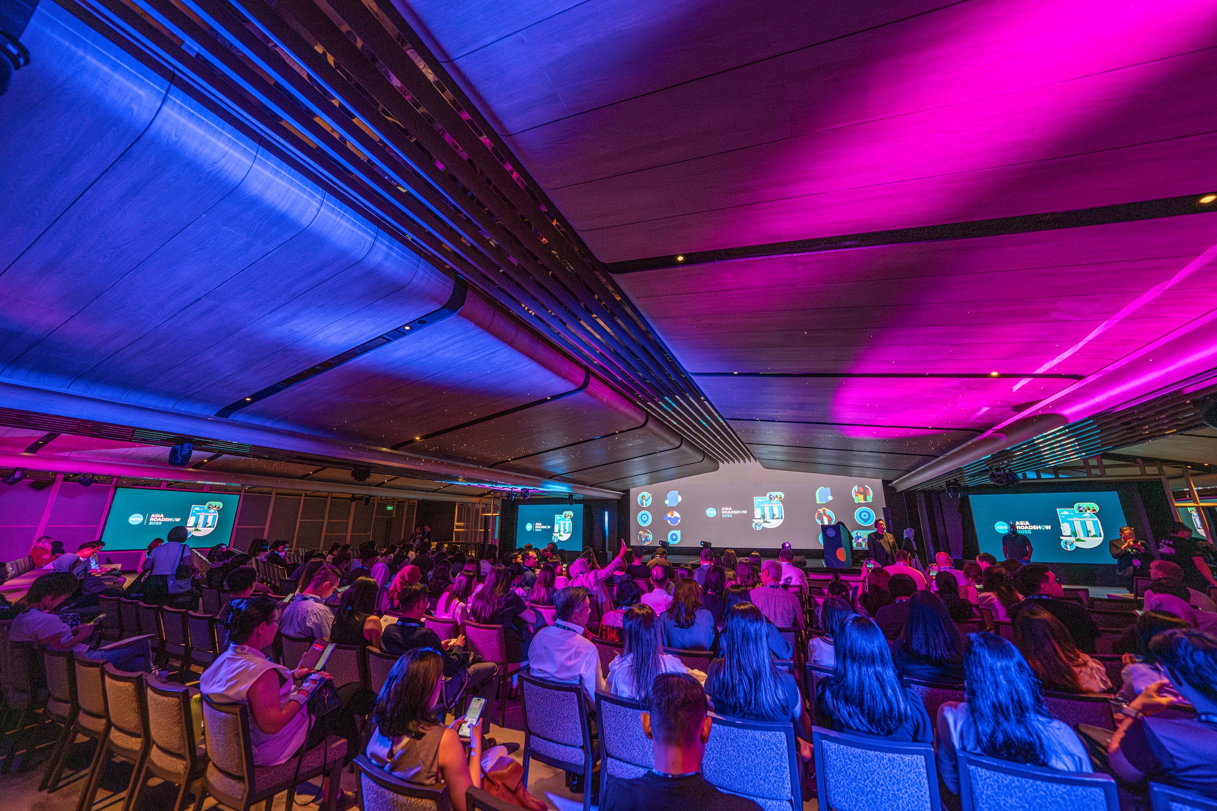Presenter on stage at Xero Asia Roadshow 2025