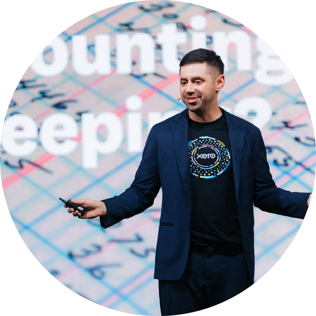 Speaker on stage at Xero Asia Roadshow 2024