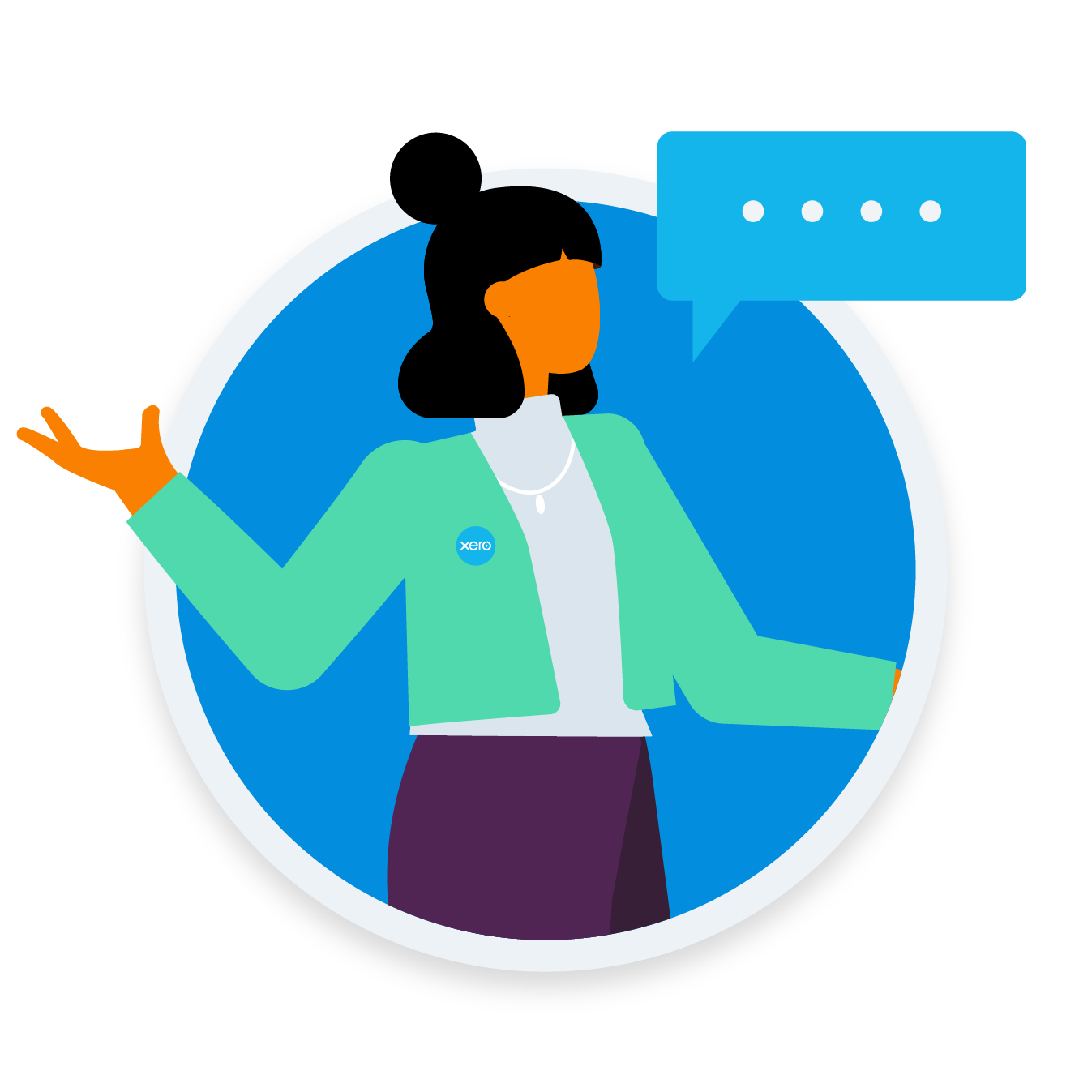 Illustration of person speaking