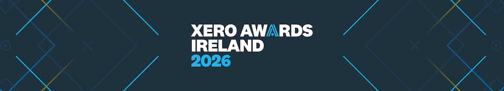 Banner with the Xero Awards Ireland 2026 logo