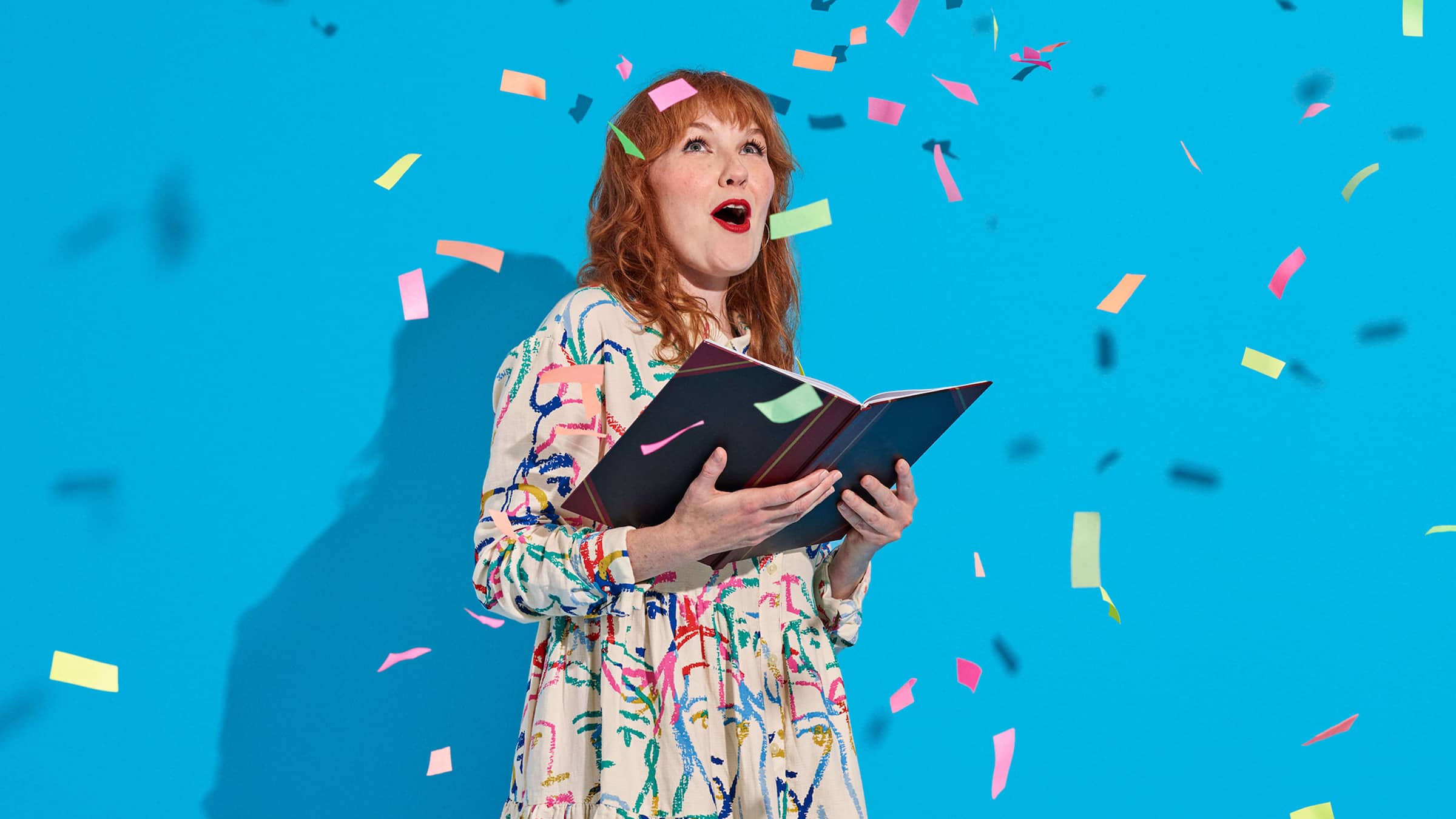 Image of a person in confetti