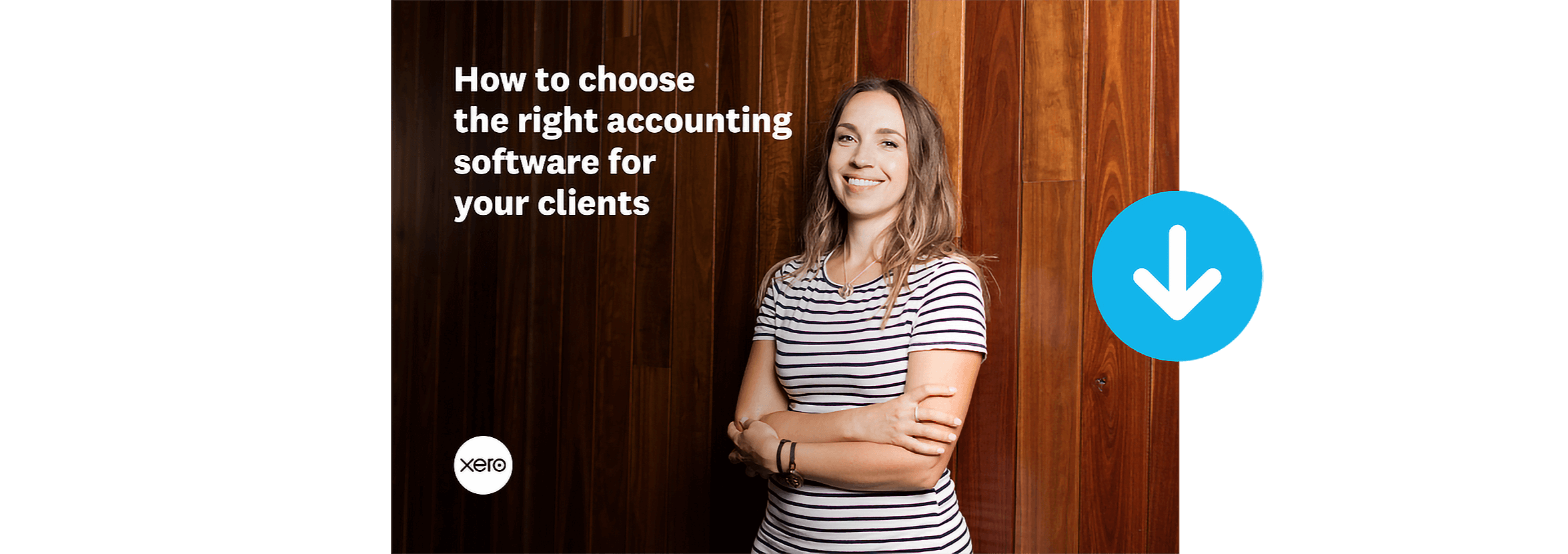 A confident young accountant stands in front of a wood-panelled wall.