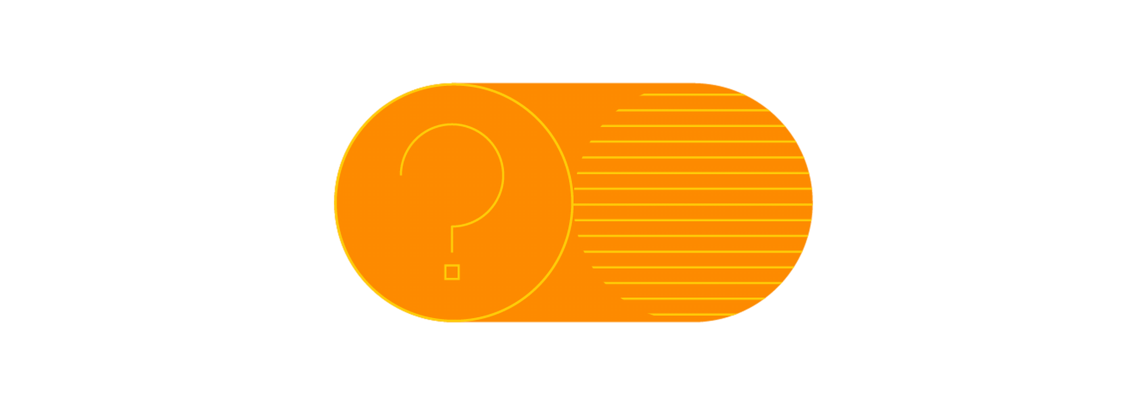 Yellow and orange patterns and symbols against a white background.