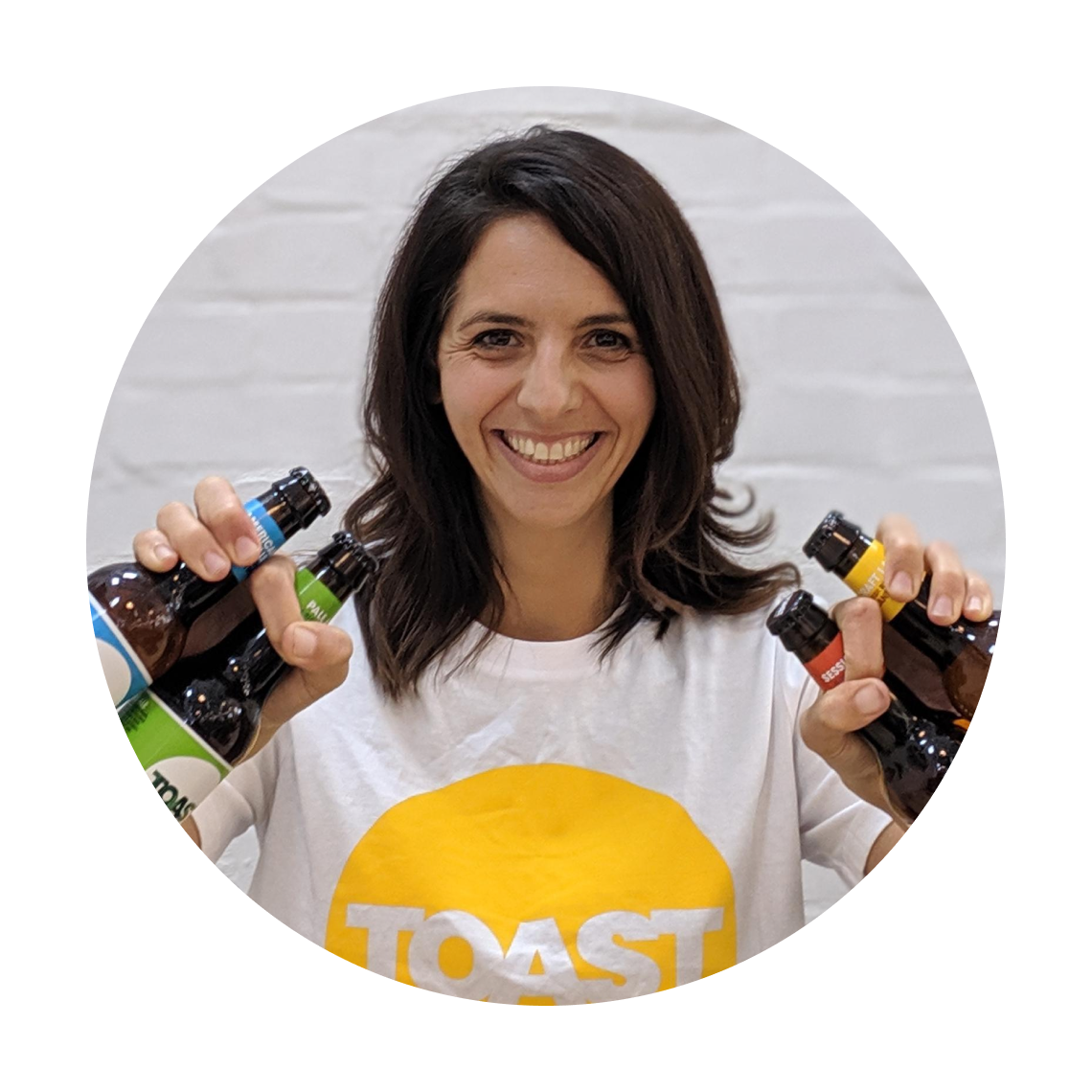 Louisa Ziane, with her planet-saving beer, Toast Ale. 