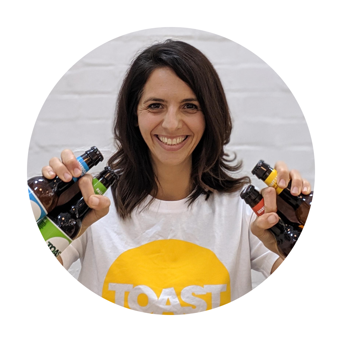 Louisa Ziane, with her planet-saving beer, Toast Ale.