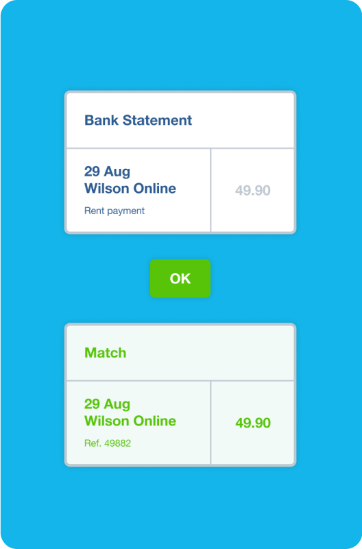 Xero’s expense claim software makes it easy to reconcile bank transactions with expenses and other amounts. 